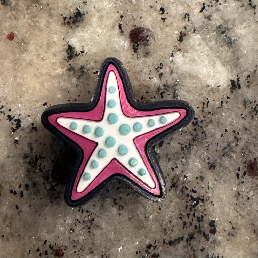 Set of 3 Starfish and Shell croc Shoe Charms - Picture 6 of 7